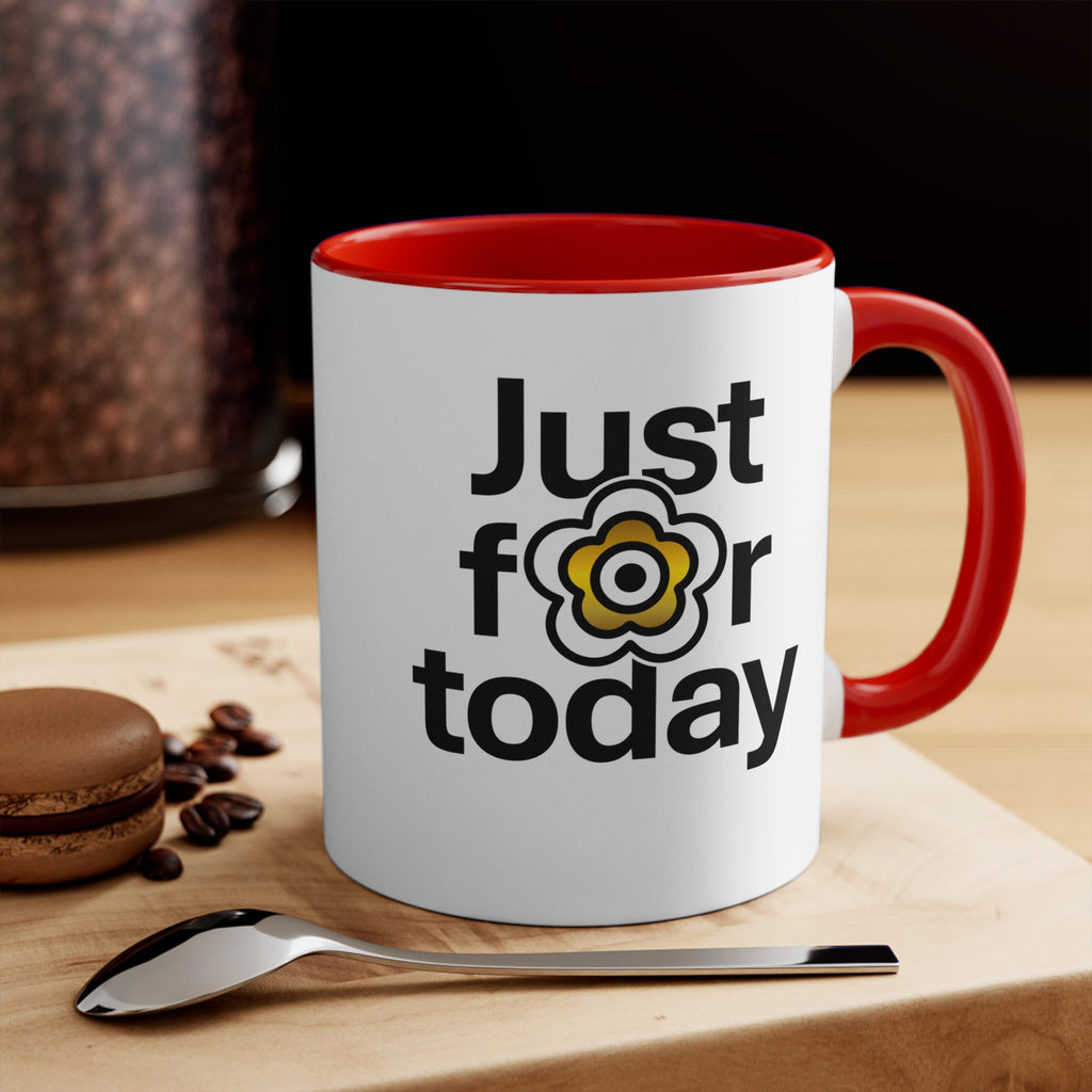 P🌺🌺P2Poppies Just for Today – Motivational Recovery Mug