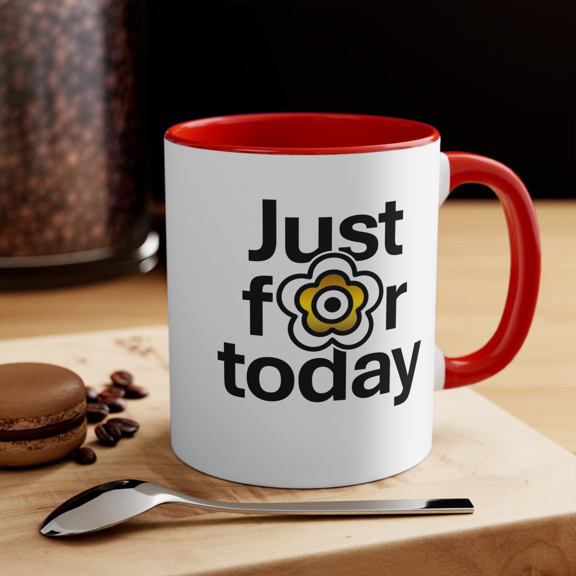 P🌺🌺P2Poppies Just for Today – Motivational Recovery Mug