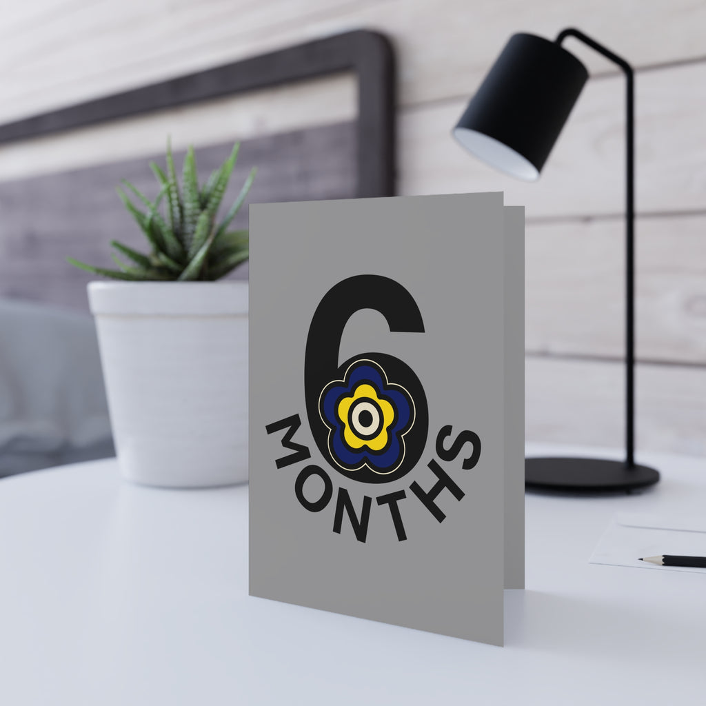 P🌺🌺P2Poppies 6 Months Milestone Greeting Card