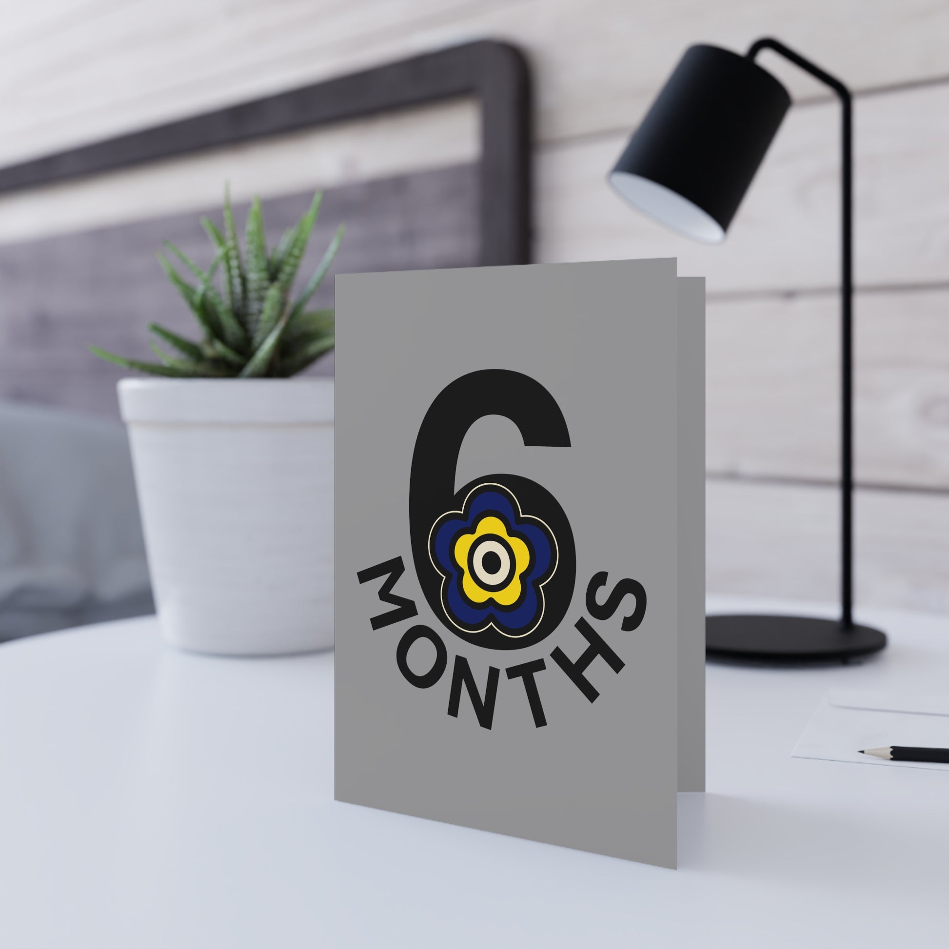 P🌺🌺P2Poppies 6 Months Milestone Greeting Card