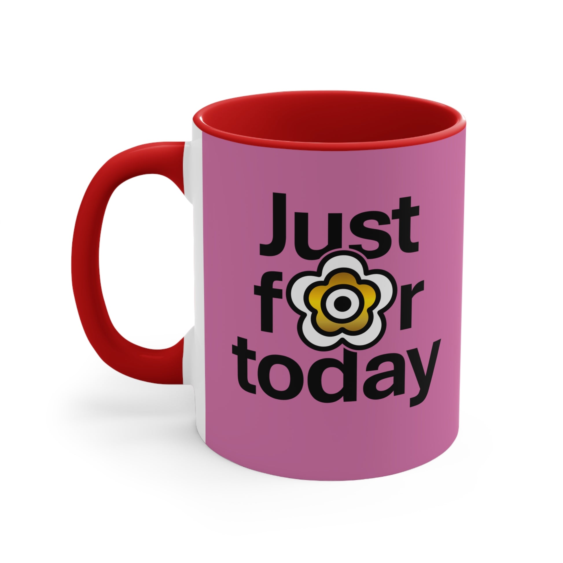 P🌺🌺P2Poppies Just for Today – Motivational Recovery Mug