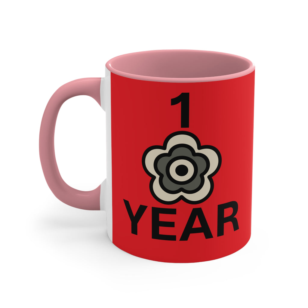 P🌺🌺P2Poppies 1 Year – Motivational Recovery Mug