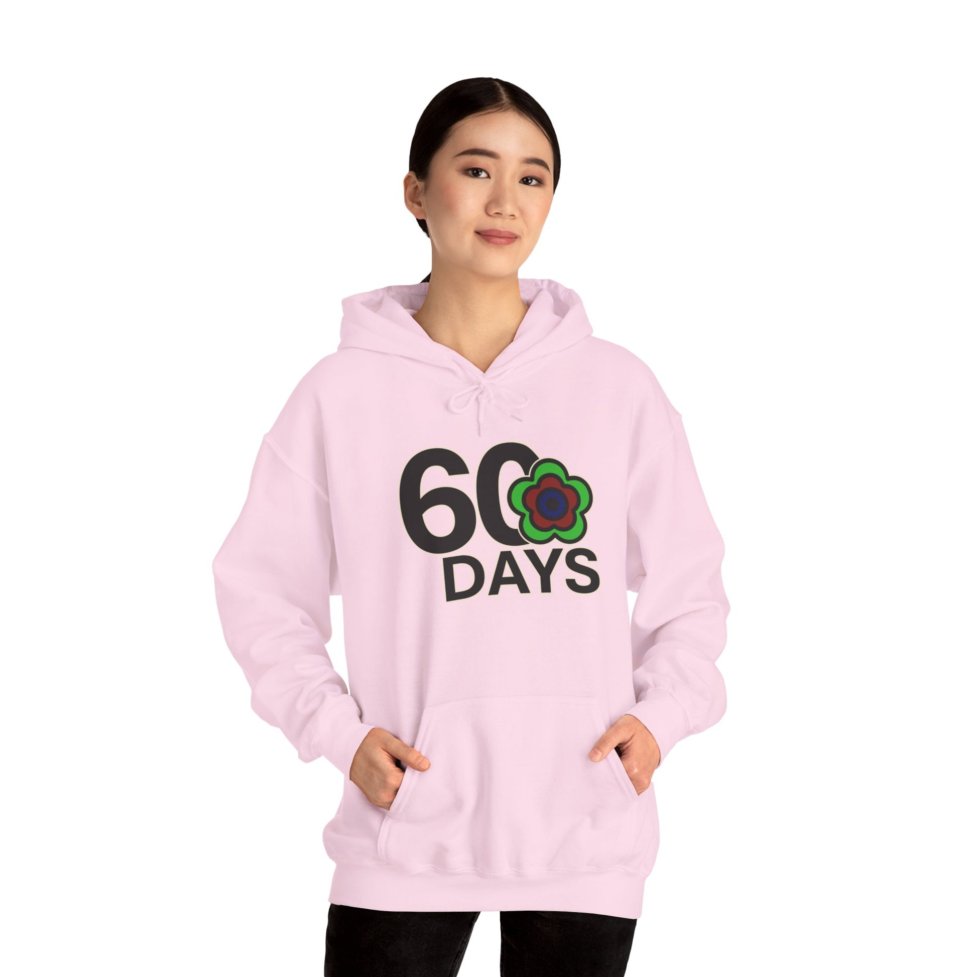 P🌺🌺P2Poppies 60 Days Sober Hoodie – Recovery Milestone Sweatshirt