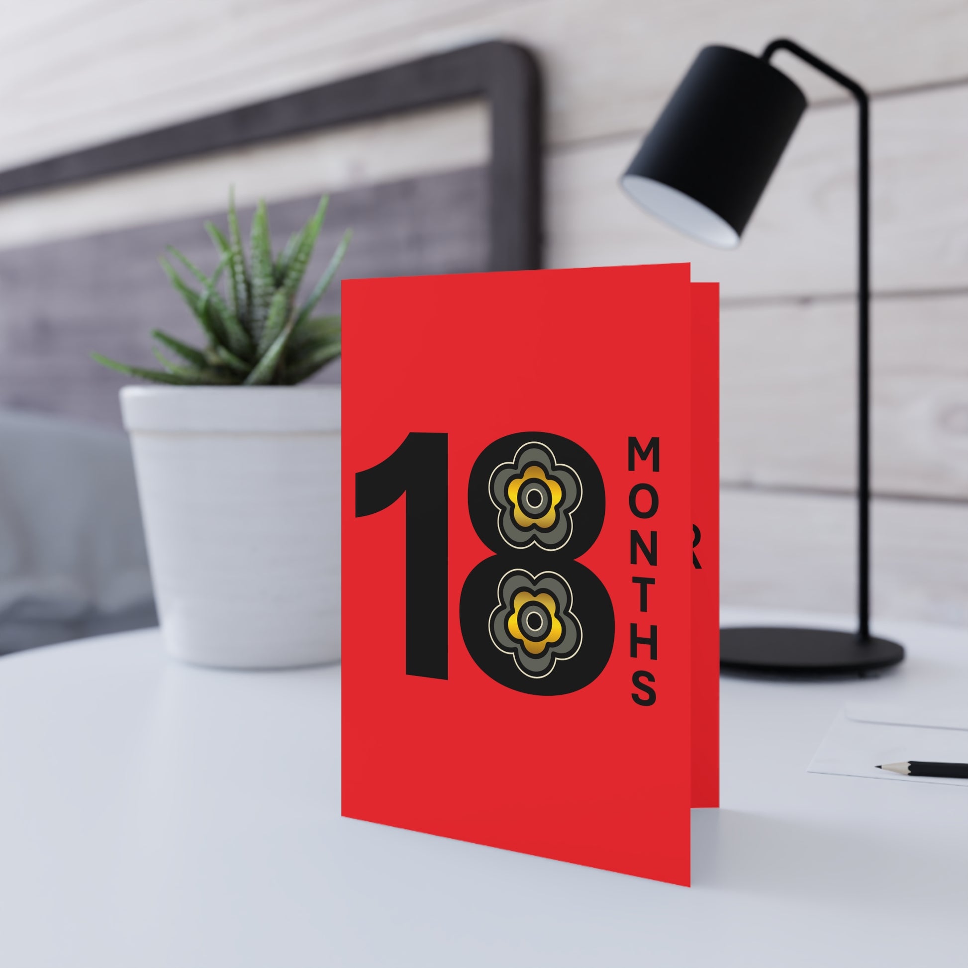 P🌺🌺P2Poppies 18 Months Milestone Greeting Card